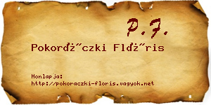 Pokoráczki Flóris névjegykártya
